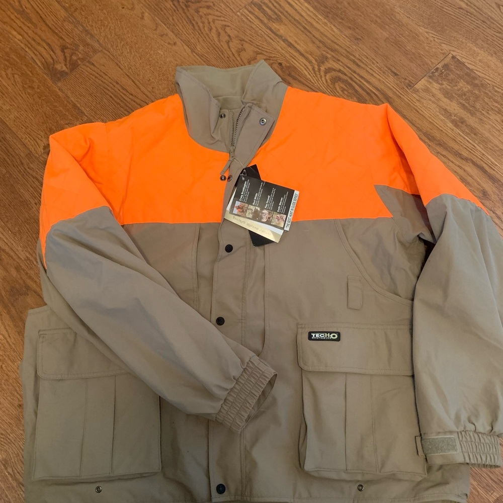 Men's Orange and Tan Jacket